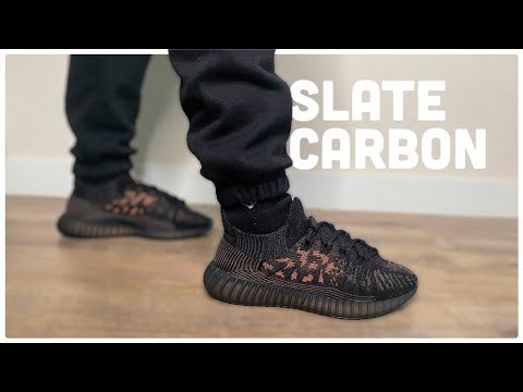 YEEZY 350 v2 CMPCT Slate Carbon Review + On Feet Look - YouTube