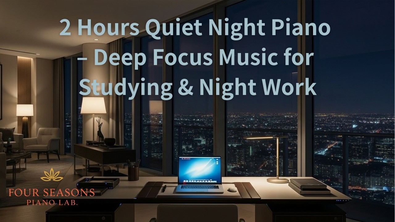 2 Hours Quiet Night Piano – Deep Focus Music for Studying & Night Work