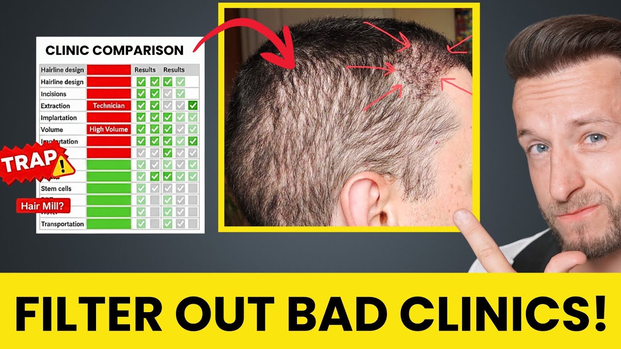 Вы неправильно сравниваете клиники по пересадке волос (используйте этот лист)