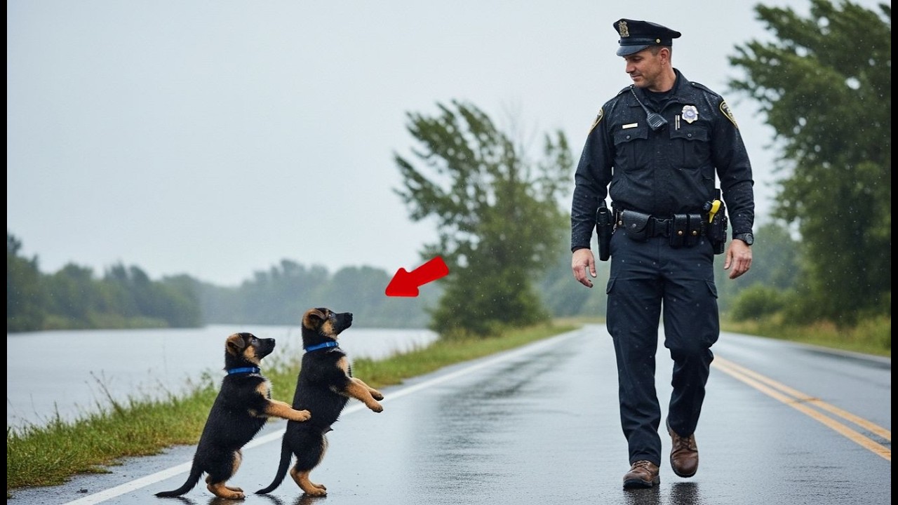Two Abandoned Puppies Wouldn’t Stop Following a Cop – The Reason Changed His Life Forever