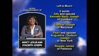 Nancy Leslie Ann Hyacinth Joseph ~ Long Obituary
