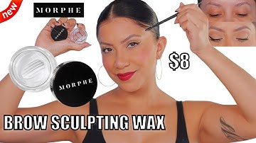 *new* MORPHE SUPREME BROW SCULPTING WAX REVIEW & ALL DAY WEAR TEST  *sparse brows* | MagdalineJanet