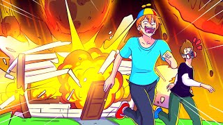 Giant meteors destroy our house while we're in it... (Garrys Mod Meteor Mod)