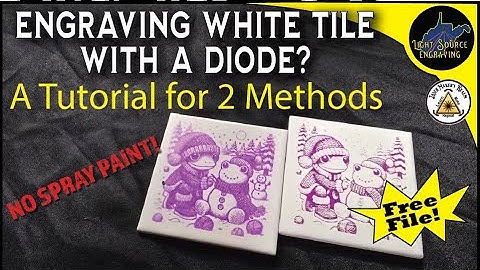 Witte tegelgravure met een diode - Kleurvulling - TUTORIAL