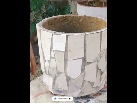 Amazing Creative ideas From Cement - DIY Simple Cement Plant Pots at Home #Shorts 28 @5MinuteCementCrafts88