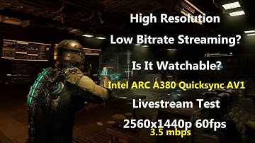 High Resolution | Low Bitrate Livestream Test [Intel ARC A380 QSync AV1 @ 3.5 mbps]  (1440p60fps)