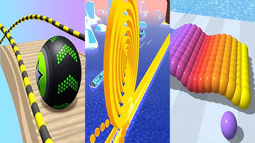 Going Ball VS Spiral Roll VS Canvas Run - All Levels Android iOS Gameplay Ep 2