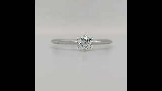0.20 Carat six prong solitaire diamond engagement ring GIA