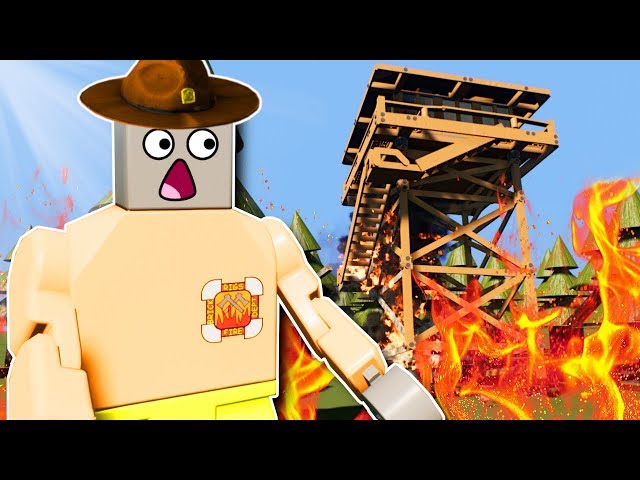 METEOR CAUSES FOREST FIRE! - Brick Rigs Multiplayer Gameplay - Lego Firefighter Roleplay class=