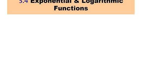 Chapter 5 I 5.4 Exponential Functions (1/3)