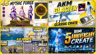 FINALLY 😱 NEXT MYTHIC FORGE 3D LEAKS | AKM GLACIER CLASSIC CRATE IN BGMI | 4.5 UPDATE THEME 🔥