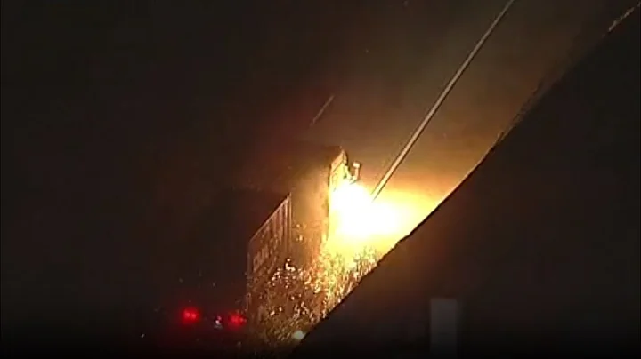 Stolen big rig catches on fire, suspect in custody after cop chase through SoCal | FULL VIDEO