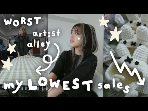This Artist Alley Was Not Worth It,,, Vlogging My Failure + What To Do If U Don't Sell! Tiffany Weng