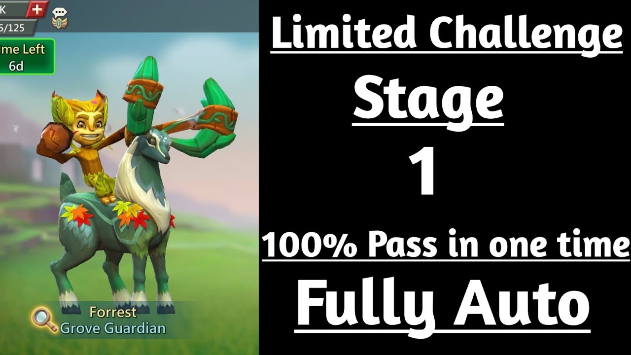 Lords mobile Grove Guardian Limited Challenge Stage 1 Fully Auto|Grove Danger Stage 1 Fully Auto