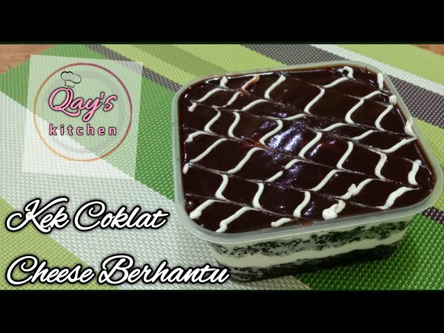 Kek Coklat Cheese Berhantu |  Kek Coklat Cheese ( Moist ) class=