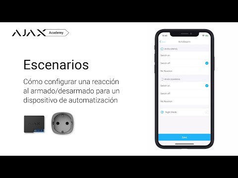 Escenarios: Cómo configurar una reacción al armado/desarmado para un dispositivo de automatización