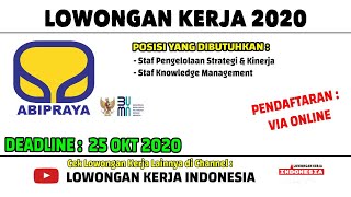 LOWONGAN KERJA BUMN 2020 PT. BRANTAS ABIPRAYA | LOWONGAN KERJA TERBARU