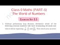 Exercise Set 3.5 / Class-9 Maths NCERT Chapter-3 / The World of Numbers / Page 46 Question Answers 