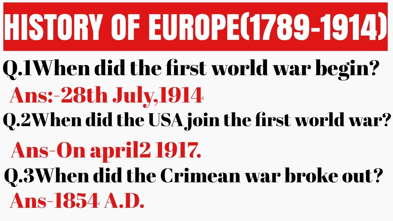 European History  40 MCQ  Questions For All Government Exams || In ENGLISH || HISTORY || GK ||