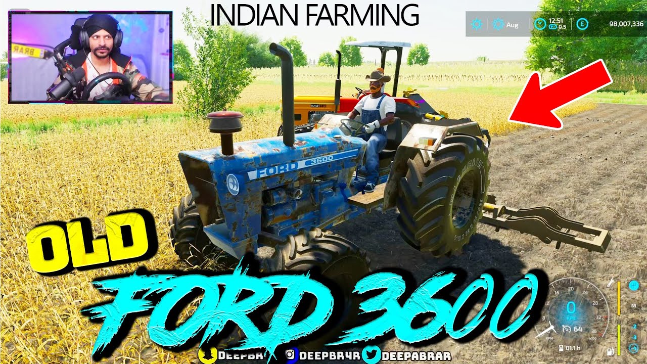 NEW TRACTOR FORD 3600 ni Dabda 👿 Landi JEEP v Sirra 😍200 HP  ¬  INDIAN FARMING x BrarTV