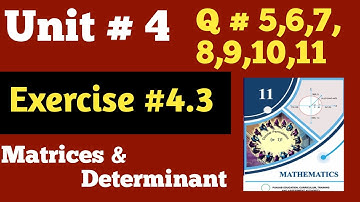 💯Exercise 4.3 Q5 to Q11 |Matrices & Determinants |Class 11 Math New Book 2025 @LSMathAndExamSuccess