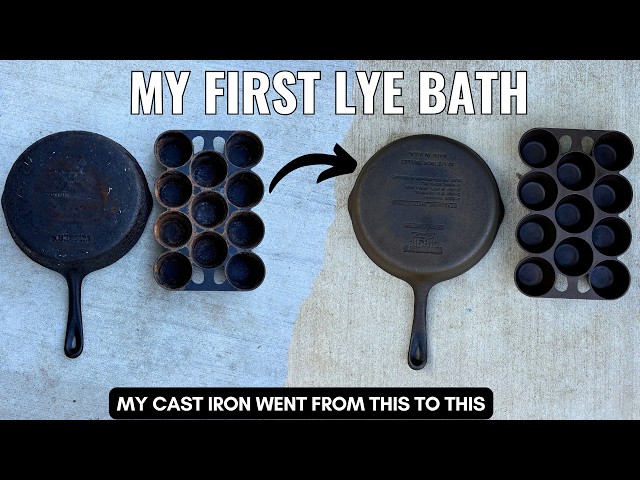 cast iron lye stripping process before and after