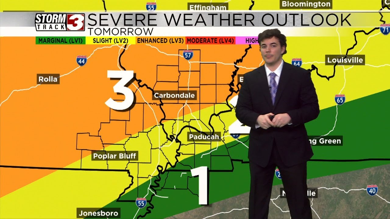 Severe weather threat for Late Monday - YouTube