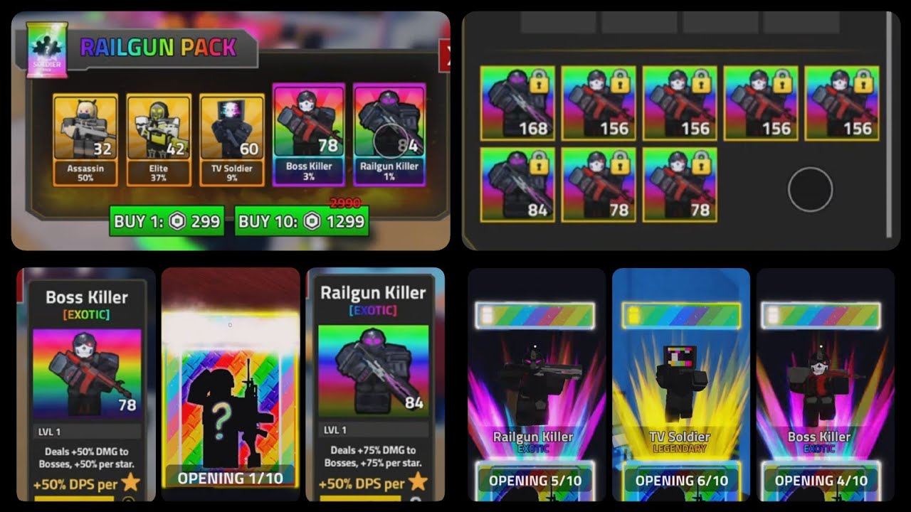 Opening 5x Railgun Killer Packs 6500 Robux! So You Don't Have To ...