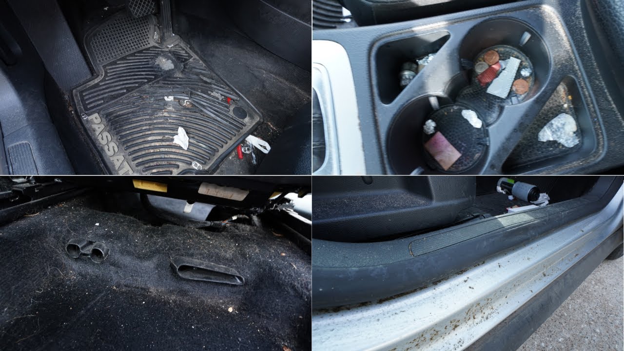 Filthy 10 Year Old Car Interior Thoroughly Cleaned - Leather Car ...