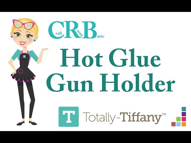 Totally-Tiffany Hot Glue Gun Holder, White
