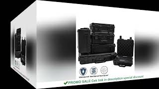 1pc Universal Portable Plastic Tool Box With Foam Insert Waterproof & Shockproof Hard Carrying Case