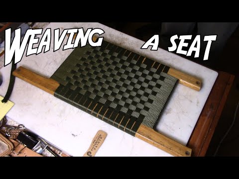 Weaving with flat rope to repair a canoe seat