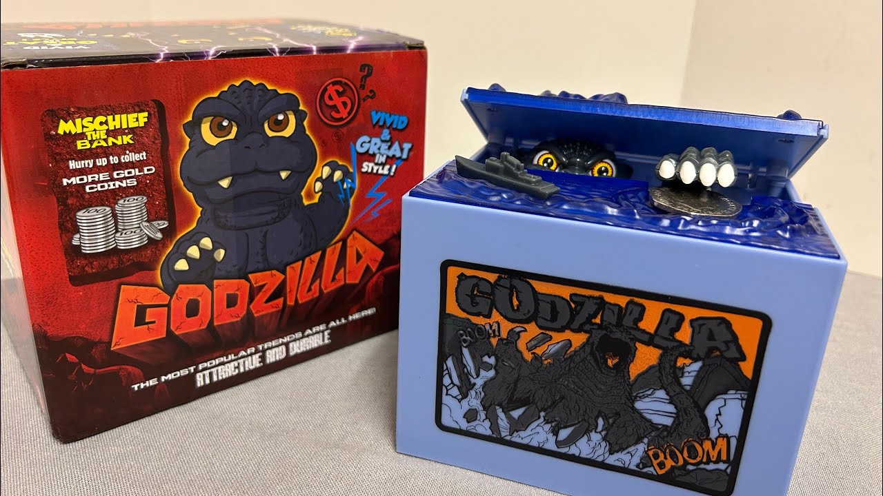 Godzilla interactive money box, the best £12 I've ever spent