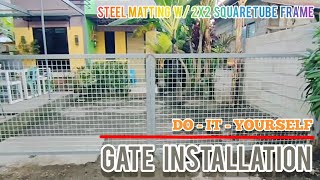 Gate Installation Diy Gate Fabrication Steel Matting W 2X2 Square Tube Frame