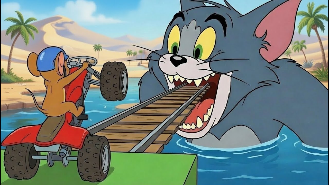 Tom vs Jerry vs Spike: Crazy Quad Bike Race on Mount Chiliad! 😱 Fanmade Animation