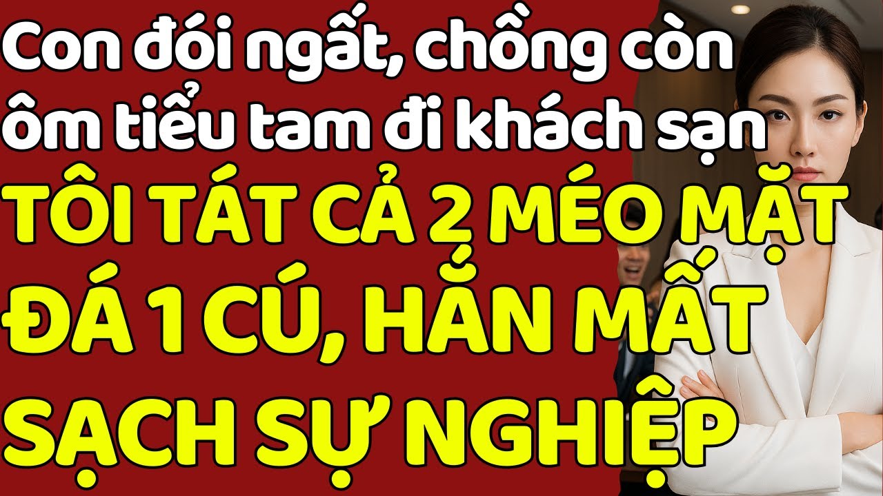 Con đói ngất, chồng còn ôm tiểu tam đi khách sạn Tôi T.ÁT CẢ 2 MÉO MẶT - Đ.Á HẮN BAY LUÔN SỰ NGHIỆP