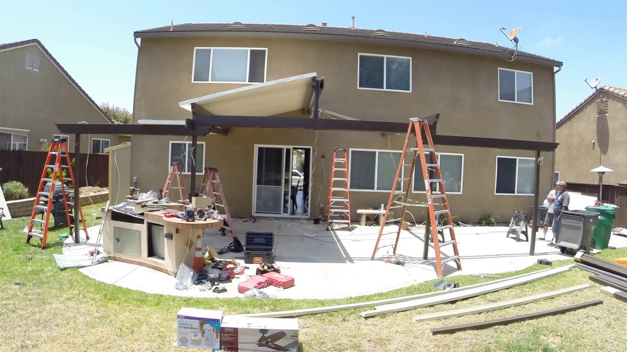 Back Patio Cover Build Day 2 YouTube