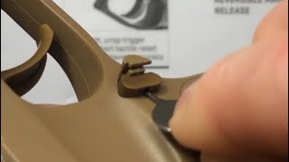 SIG Sauer P320 / P365 magazine release removal using SIM card removal tool