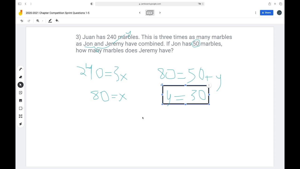 2021 MATHCOUNTS Chapter Round Sprint Questions 15 YouTube