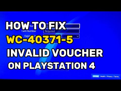 How To Fix PS4 Error WC-40371-5 Voucher Is Not Valid - YouTube