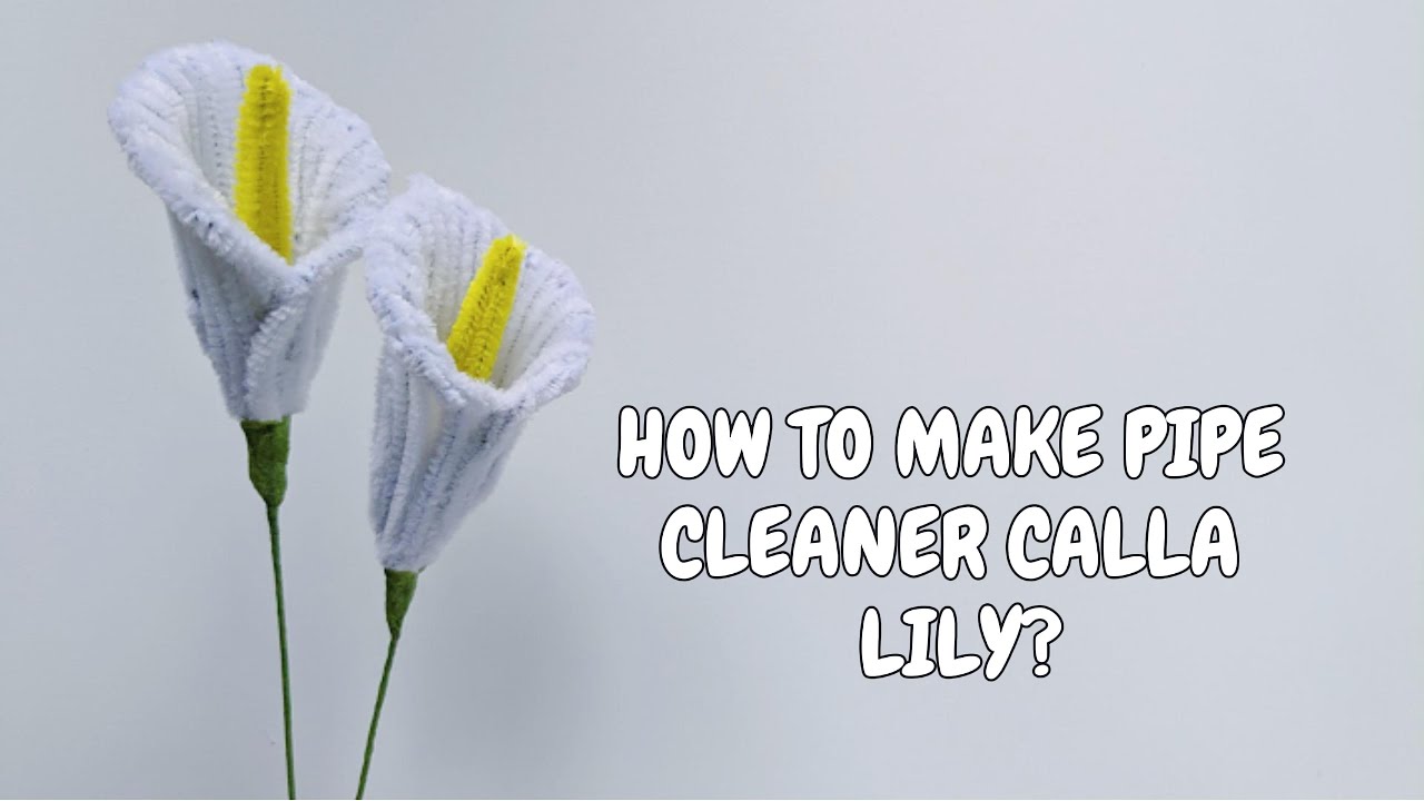 Pipe cleaner Calla Lily tutorial💛🤍 | Pipe cleaner lily | Fuzzy wire Calla Lily | Handmade flowers