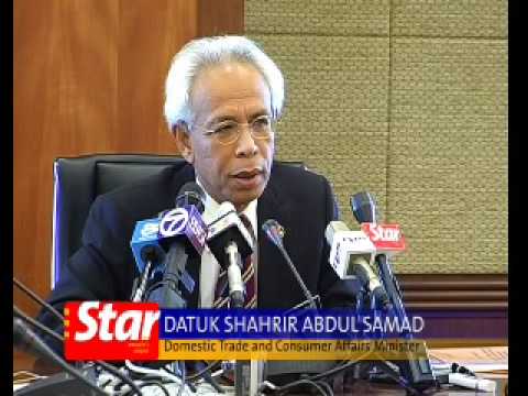 Domestic Trade and Consumer Affairs Minister Datuk Shahrir Abdul Samad handed in his resignation letter to the Prime Minister at the Cabinet meeting Wednesday.