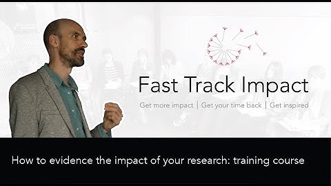 How to evidence the impact of your research: training course