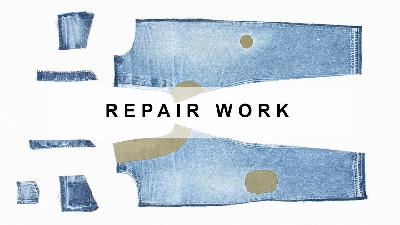 How To Recycle Your Jeans (2/3) "Repair Work" / Mutsu YouTube