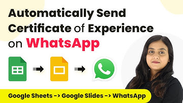 How to Send Certificate of Experience on WhatsApp | Google Sheets, Google Slide and WhatsApp