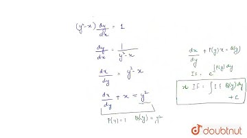 Let y=y(x) be the solution curve of the differential equation (y^(2)-x)(dy)/(dx)=1 satisfying y...