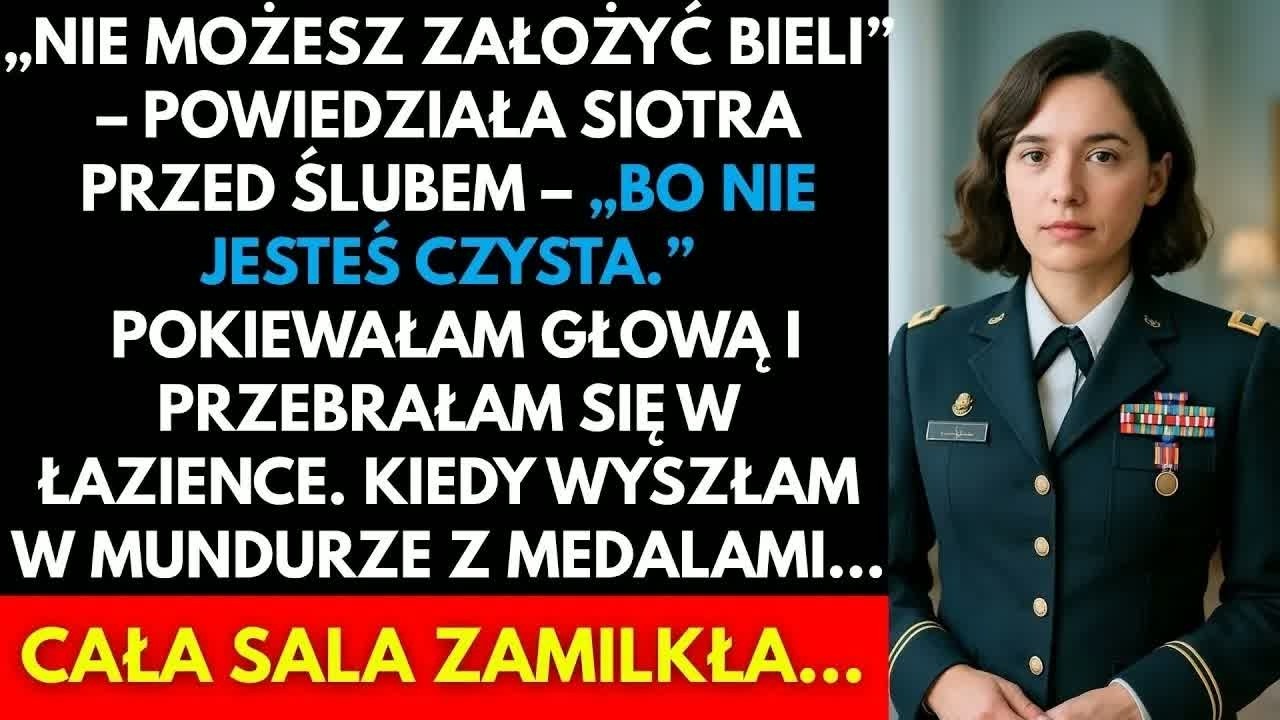 „Nie możesz być druhną w wojskowym mundurze” – syknęła moja siostra w dniu swojego ślubu, stojąc w białej sukni naprzeciwko mnie. Stałam w łazience hotelowego apartamentu, ściskając w dłoni...