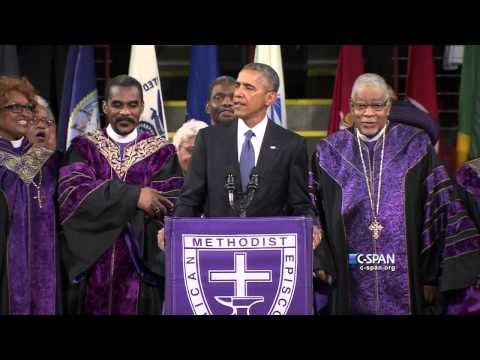 President Obama sings Amazing Grace (C-SPAN)