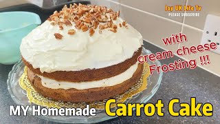 My Homemade: Carrot Cake with Cream Cheese Frosting  @joyuklifetv