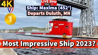 ⚓️Most Impressive Ship 2023? Ship 'Maxima' departs Duluth, MN